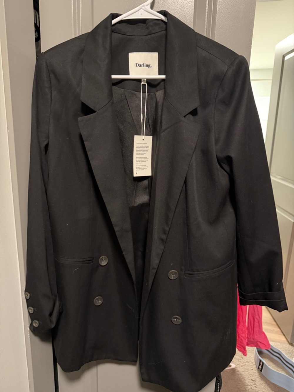 NWT Darling Black Double-Breasted Women's Blazer